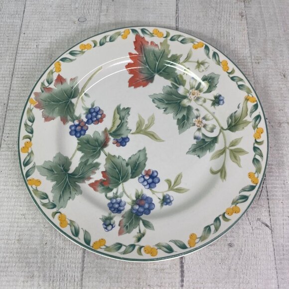 Vintage Julie Pople Avon COUNTRY FRUIT COLLECTION Porcelain Salad Plate Set 4 - Picture 6 of 16